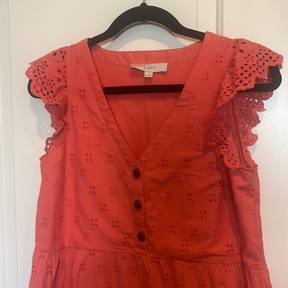 Super cute and playful eyelet dress from LOFT!! - Picture 2 of 6